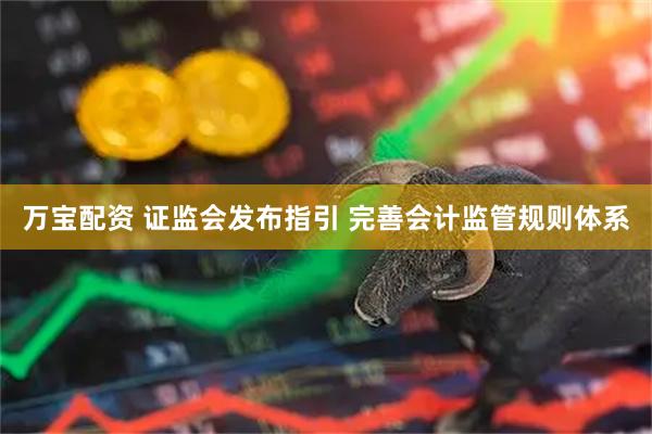 万宝配资 证监会发布指引 完善会计监管规则体系